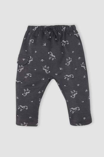 DeFacto Baby Boy Zebra Patterned Elastic Waist Sweatpants D4136A524Wn