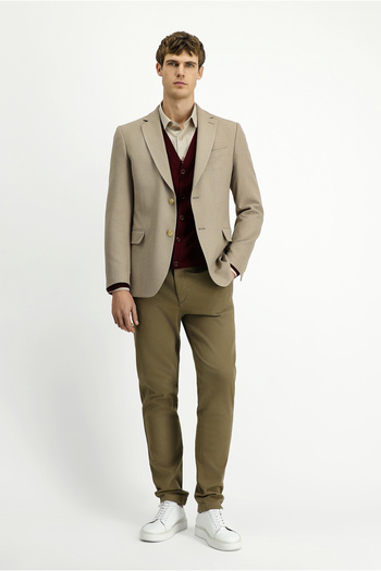 Kiğılı Regular Fit Lycra Classic Patterned Jacket