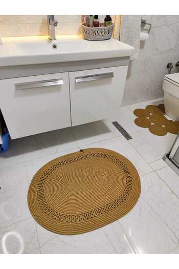 ModaCardin Jute Patterned Gift Hooded Bath and Balcony Mat