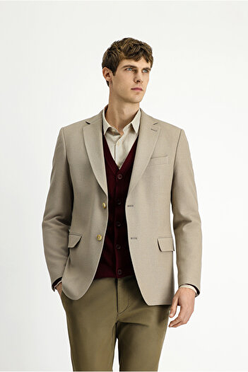 Kiğılı Regular Fit Lycra Classic Patterned Jacket