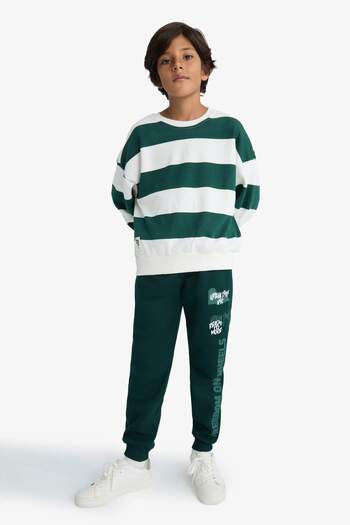 DeFacto Erkek Çocuk Regular Fit Kalın Sweatshirt Kumaşı Pantolon D4441A8NS
