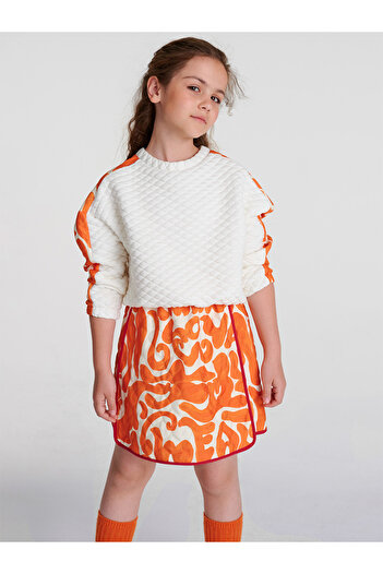SheShe Quilted Skirt Blouse Set