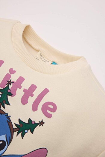 DeFacto Baby Mädchen Disney Lilo & Stitch Rundhals Innen Weiches Flausch Sweatshirt D6677A524WN