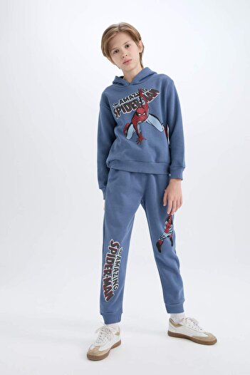 DeFacto Boys' 2-Piece Set Marvel Comics Hooded Sweatshirt Elastic Waist Sweatpants D2402A824Au