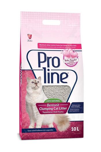 Pro Line Doğal Topaklanan Baby Powder Kokulu Kedi Kumu 10 Lt