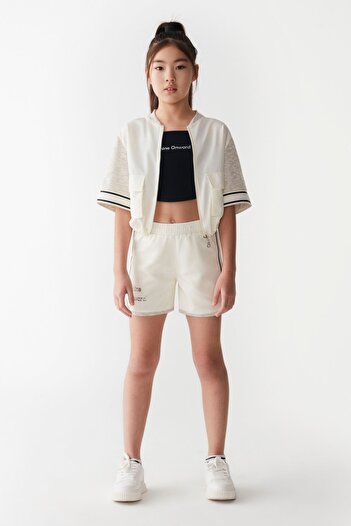 HAUSEkids 8-14 Years Shine Cool Girl's Shorts-Ecru