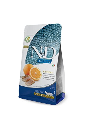 N&D Ocean Grain-Free Herring & Orange Neutered Adult Cat Food 1.5 kg