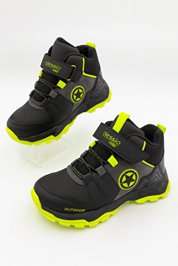 Aleza Shoes Καπνιστά κίτρινα χειμωνιάτικα αθλητικά παπούτσια για παιδιά