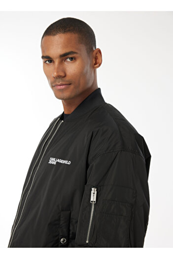 Karl Lagerfeld KLJ BOMBER JACKET Siyah Erkek Mont 240D1503
