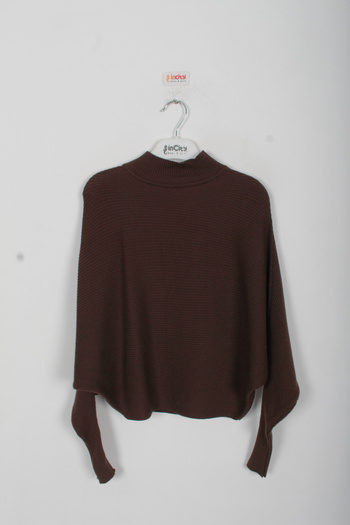 incity Girl's Half Turtleneck Batwing Sleeve Knit Sweater