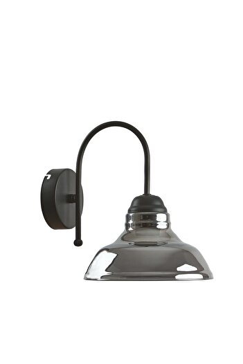 Modavize Dilberay Retro Rustic Cafe Kitchen Living Room Black Color Smoked Glass Sconce