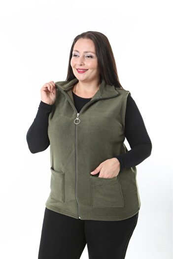 rotop Polar fleece vest with front zipper closure and functional side pockets