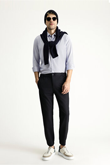 Kiğılı Lycra Slim Fit Canvas / Chino Trousers - Elastic Waist