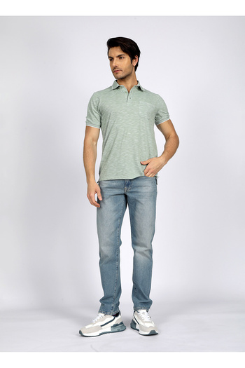 Lee Cooper Πράσινο ανδρικό μπλουζάκι πόλο 242 LCM 242027 NEW JAKE PASTEL YEŞ