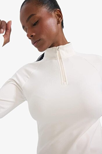 DeFacto Defactofit Standard Fit Stand Collar Zippered Inside Soft Fleece Athlete Long Sleeve T-Shirt (25 Au)