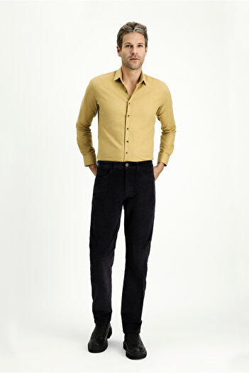 Kiğılı Relaxed Fit Comfortable Cut Lycra Velvet Trousers