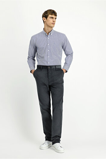 Kiğılı Regular Fit Thick Ribbed Cotton Velvet Trousers