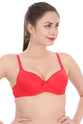emosavm Fashion Unpadded Bra B Cup Coral