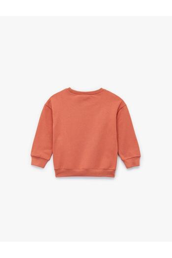 Koton Baby Boy Embroidered Tiger Long Sleeve Crew Neck Sweatshirt (Aw 25)