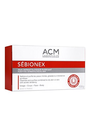 AMC ICM | Sebionex Purifying Soap Bar, For Combination and Oily Skin - 100g
