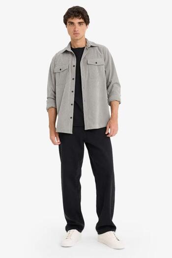 DeFacto Regular Fit Corduroy Long Sleeve Shirt F1518Ax25Au