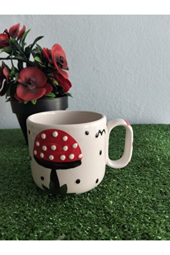 Home Coffee Cup with Mushroom Relief 🍄 "