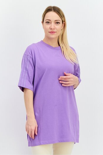 adidas Women Sportswear Fit Short Sleeves Training Top, Purple