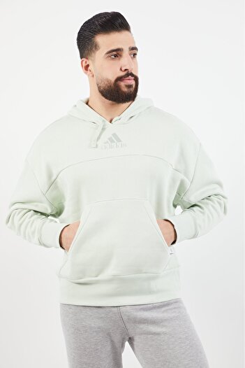 adidas Men Sportswear Fit Embroidered Logo Hoodie, Sage Green