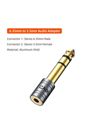 Choice1 6.35mm to 3.5mm CABLETIME Audio Converter 3.5mm Male To 6.35mm Female Connectors for Amplifier Speak
