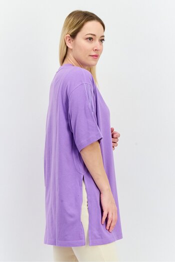 adidas Women Sportswear Fit Short Sleeves Training Top, Purple