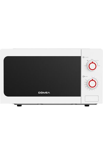 DOMEA Microwave Oven, 20L, 700W, 5 Power Levels (Defrost/Reheating), 35-Min Timer, Glass Turntable f