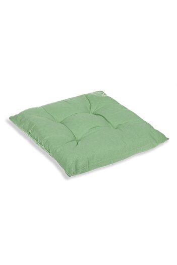 DavidaHome Green cushion, for chair, double-sided, cotton, 40x40x5 cm, square
