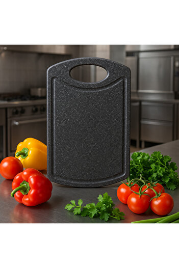 CiotiCo Professional natural mineral chopper, rectangular shape with handle, Black 30x20x0.6 cm