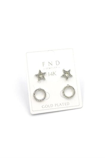 shopwave Multiple Star Earrings - Silver