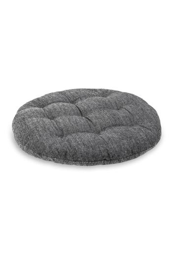 DavidaHome Gray, round, double-sided chair cushion, 38x5 cm