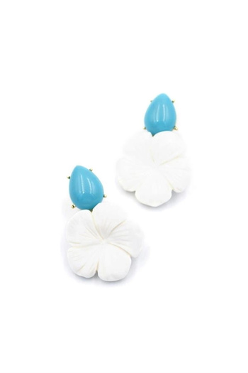 shopwave Flower Earrings - White
