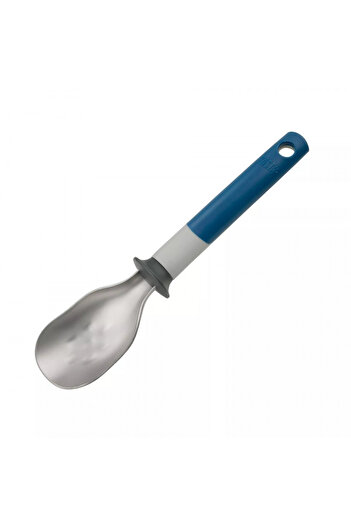 Tasty Ice Cream Spoon 678024, Non-slip rubber handle, Stainless steel, 23.5 cm, Blue