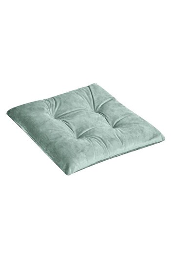 DavidaHome Mint green cushion, for chair, imitation velvet, square, 38x38x4