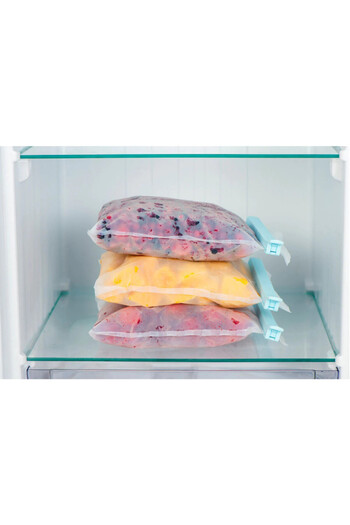 NoStik Freezer Bags 1DDD426, 4pcs, 17x24 cm, With zipper, Reusable, Colorless