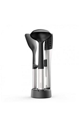 Joseph Joseph Elevate 10569 Cooking Utensil Set, 3 pcs, Stand, Black/stainless steel