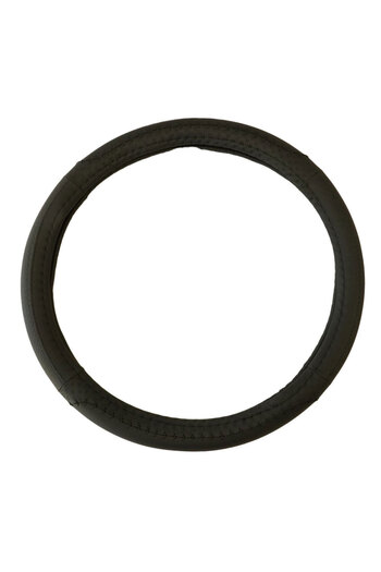 Mega Drive BLACK ECO-LEATHER STEERING WHEEL COVER 37- 39 CM UMBRELLA