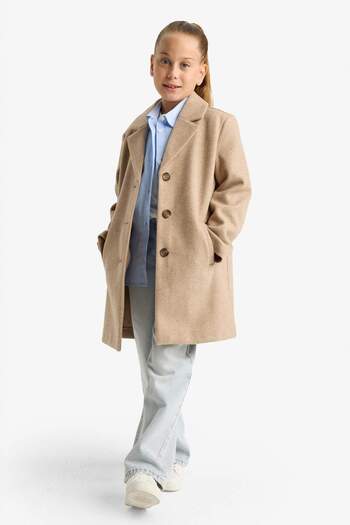 DeFacto Girl's Jacket Collar Buttoned Parka E9735A825Au