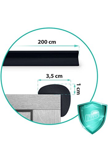Ricokids Protective tape, made of special foam, strong, aesthetic appearance, black, 2 m