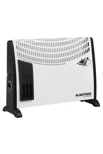 ALBATROS Electric convector, power 2000 W, 3 power levels, adjustable thermostat, Turbo function - fan...