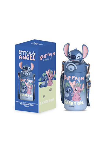 Choice 600ml 600ml Stitch Angel Water Cup Portable Large Capacity Cartoon Figures Stainless Steel Insulated