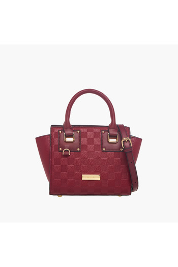 Bessie London Textured Tote Bag with Double Handles