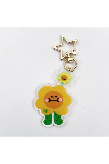 Choice A Thailand Joongdunk Cosplay Keychain Acrylic Sunflower Pendant Key Chain Alloy Star Keyring Bag De.