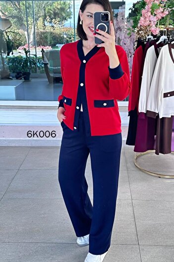 İnce Topuk Cardigan Modal Set 6K006