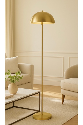 Fico Home Modern Tasarım Torche Ayaklı Lambader Eskitme Gold Gövde Metal Abajur Lambader