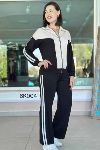 İnce Topuk Sim Stripe Modal Suit 6K004